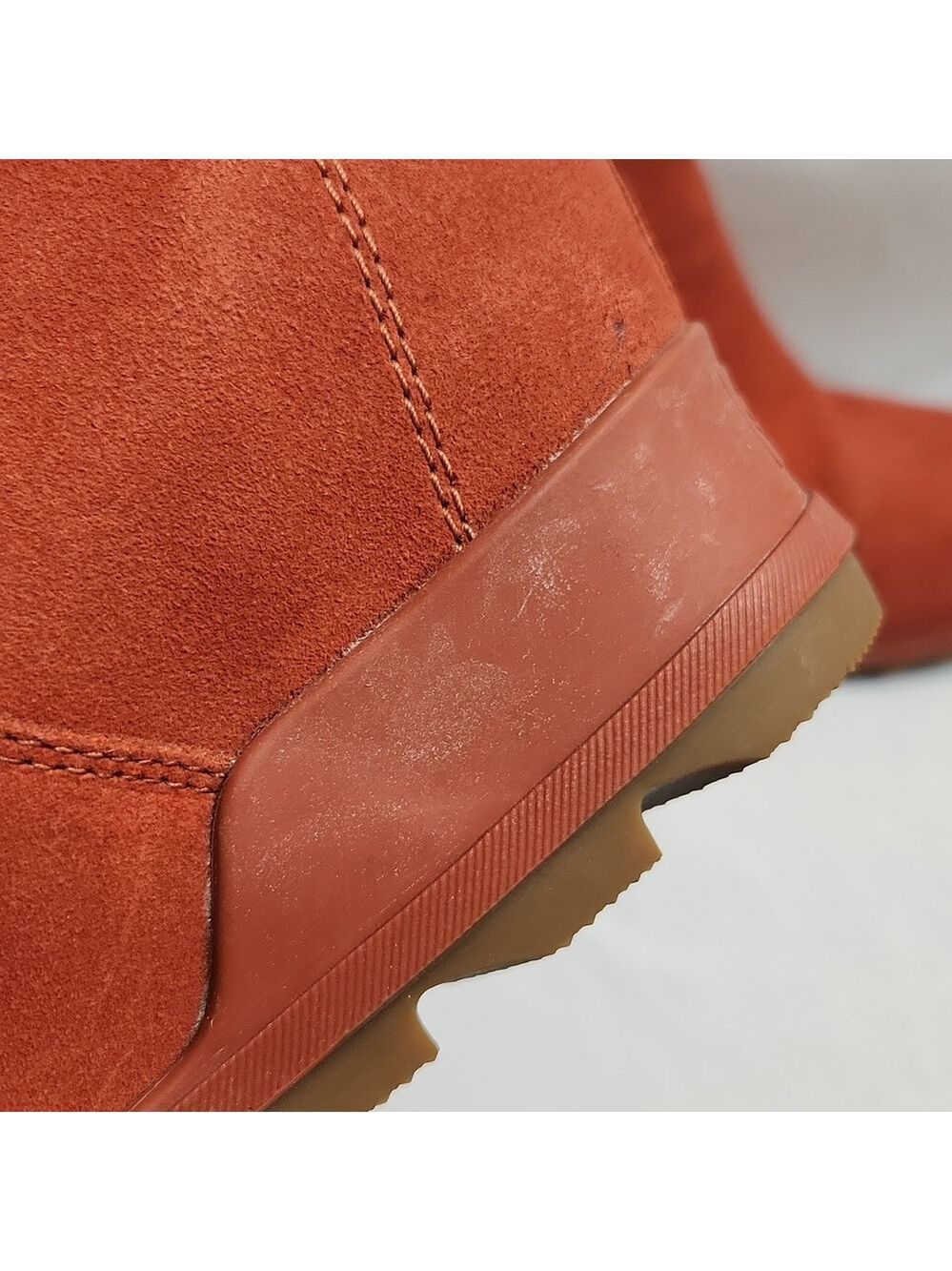 Sorel Evie Pull-on Suede Waterproof Orange  Ankle Boots (W Size 9) - Picture 13 of 15